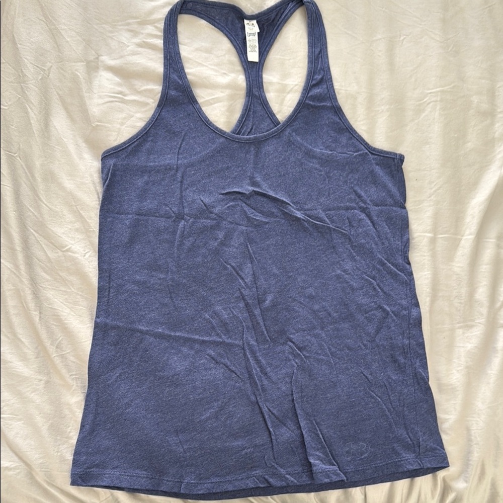 Under Armour Heat Gear Blue Sleeveless Tank Top